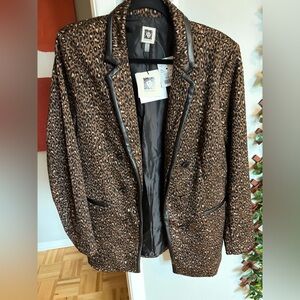 Anne Klein Leopard Print Women's Jacket XL
New with tag